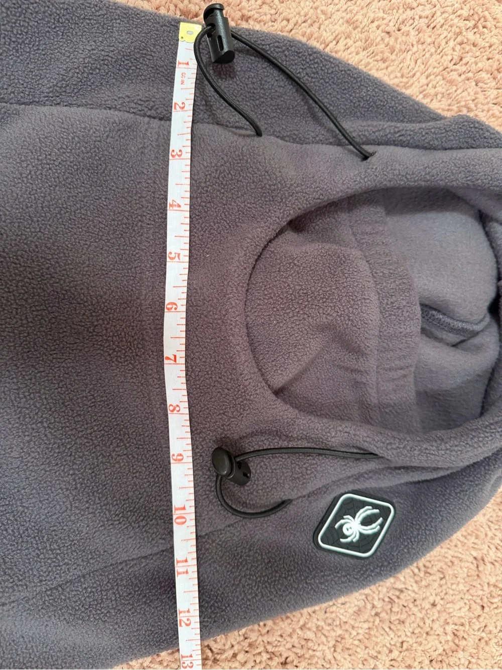 Men's Spyder Gray Fleece Hooded Neck Warmer Balaclava